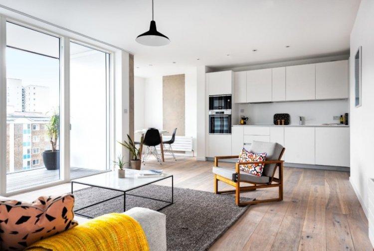 Salon dans un style scandinave - photo de design d'intérieur