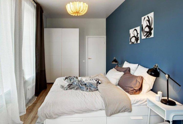 Chambre dans un style scandinave - photo de design d'intérieur