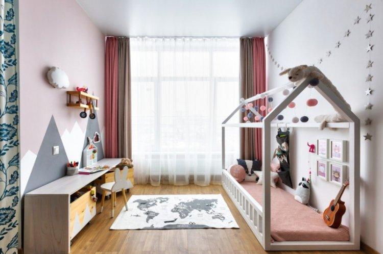 Chambre d'enfant dans un style scandinave - photo de design d'intérieur