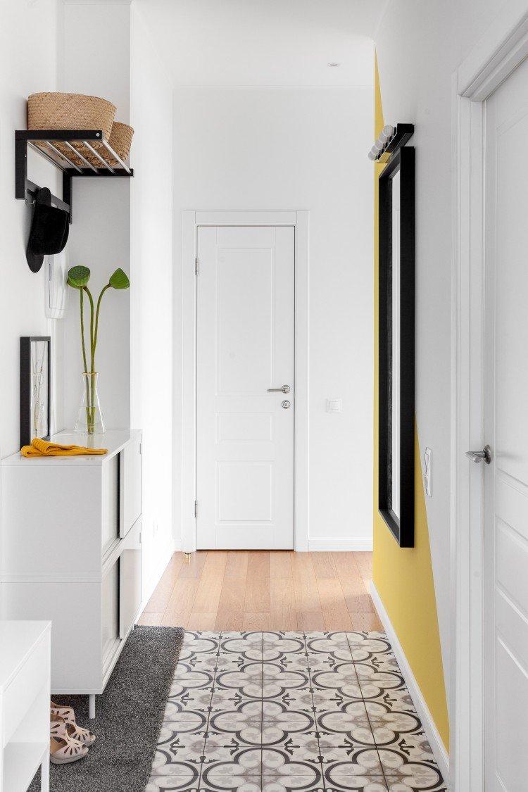 Couloir et couloir de style scandinave - photo de design d'intérieur