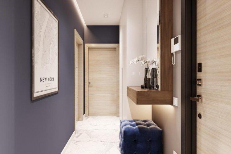 Couloir et couloir contemporains - photo de design d'intérieur