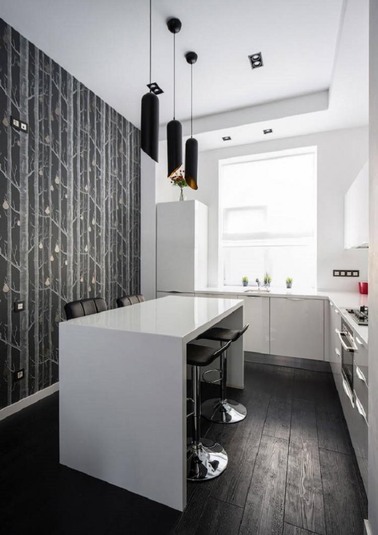 Eclairage et éclairage - Cuisine design 12 m²