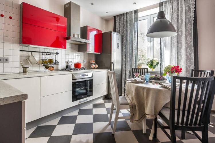 Design d'intérieur de cuisine 12 m² - des photos de vrais intérieurs