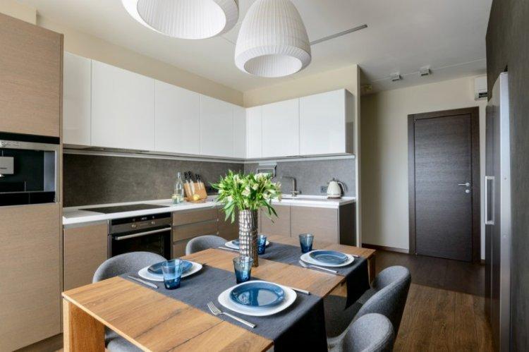 Cuisine 14 m² dans un style moderne - Design d'intérieur