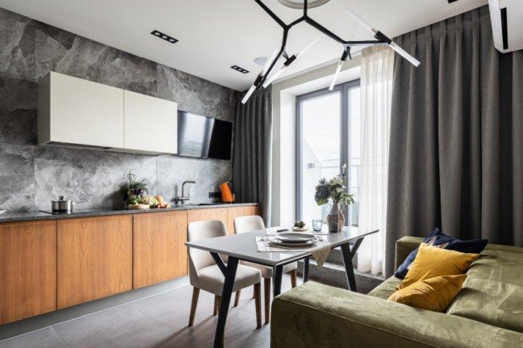 Meubles et électroménagers - Design de cuisine 14 m²