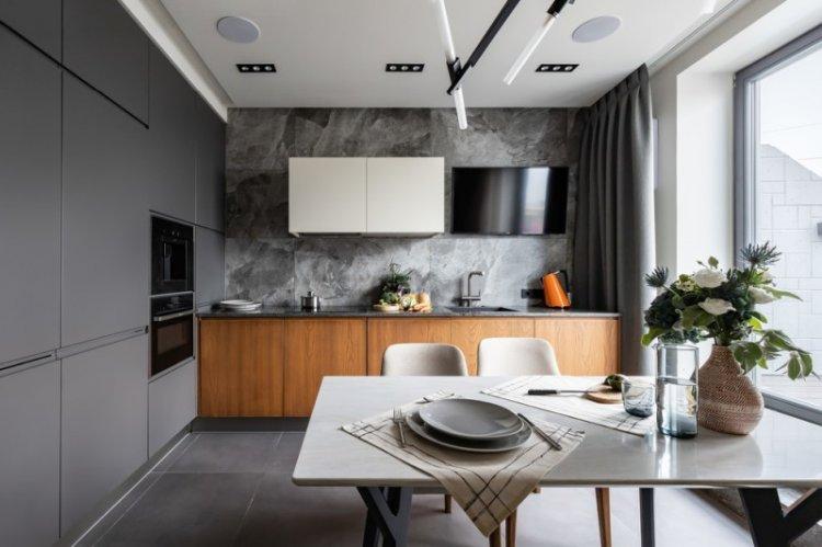 Cuisine 20 m² - photo de décoration d'intérieur