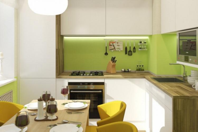 Eclairage et éclairage - Cuisine design 7 m²