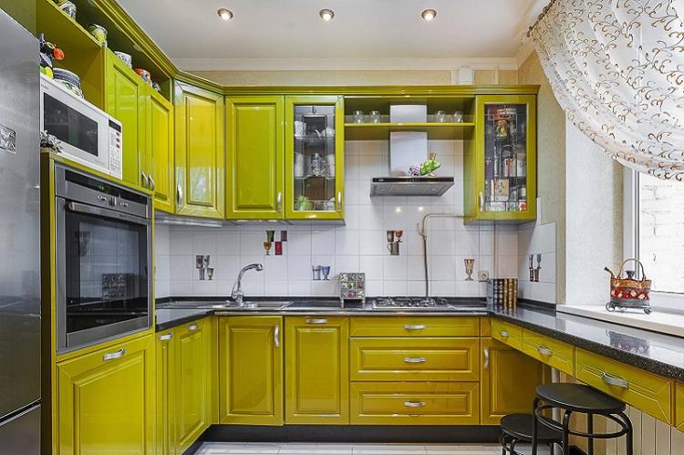 Décoration plafond - Cuisine design 9 m²