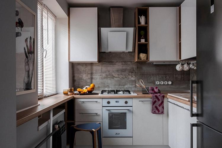 Appui de fenêtre fonctionnel - Cuisine design 9 m²