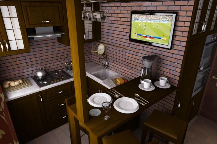 Cuisine d'angle de style loft - Design d'intérieur