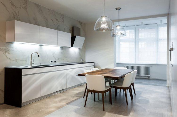 Cuisine dans le style du minimalisme - photo de design d'intérieur