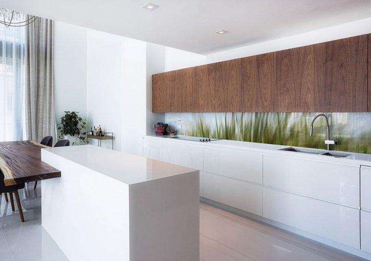 Cuisine dans le style du minimalisme - photo de design d'intérieur