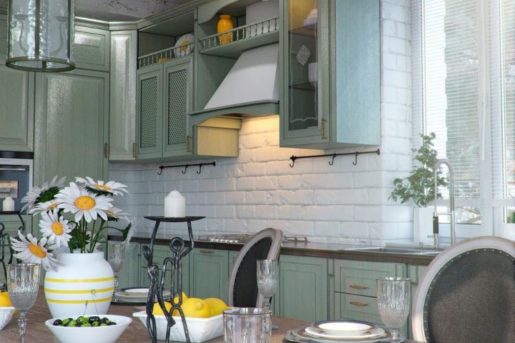 Conception de cuisine de style provençal - photos de vrais intérieurs