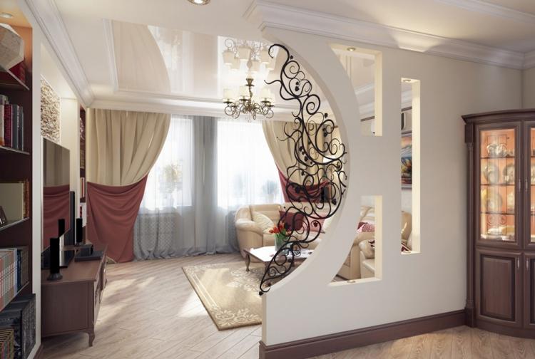 Arches et structures en plaques de plâtre - Zonage d'un appartement de 30 m².