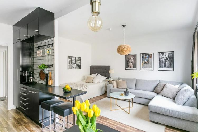 Couleurs - Conception d'un appartement de 30 m².