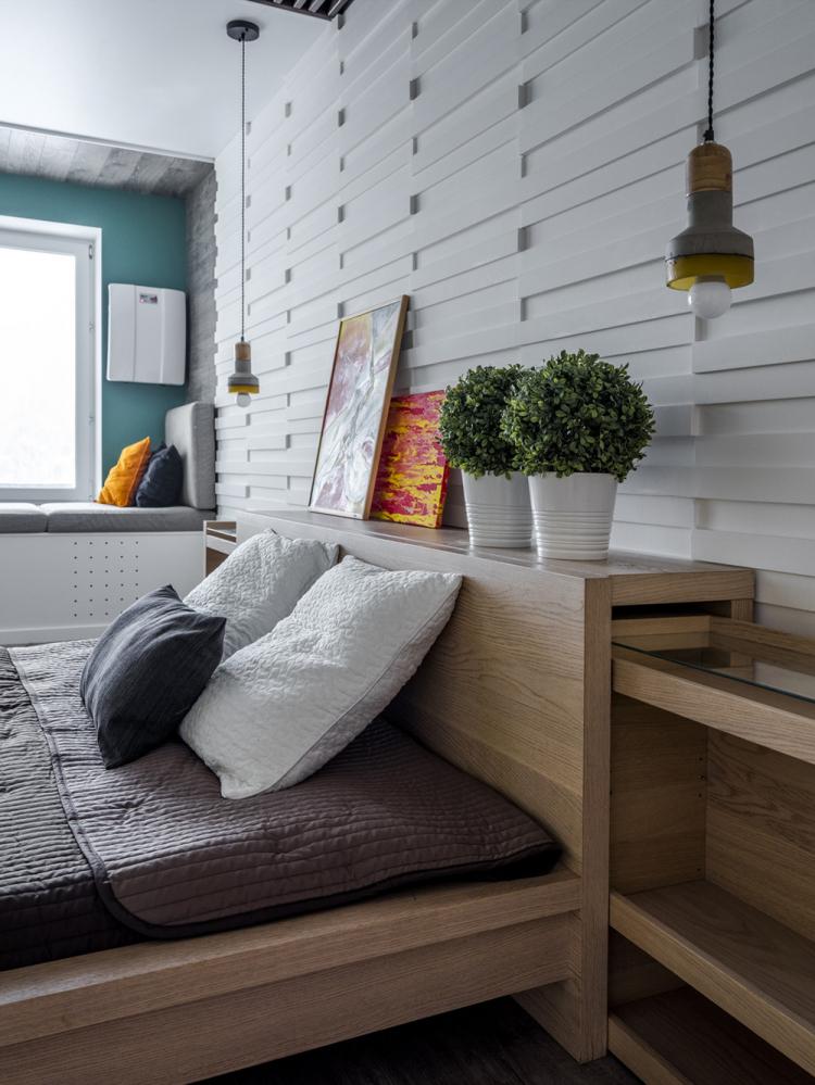 Conception d'appartement avec des accents lumineux