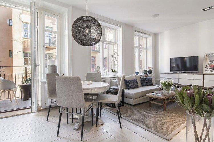 Studio classique de Stockholm - Design d'appartement de style scandinave