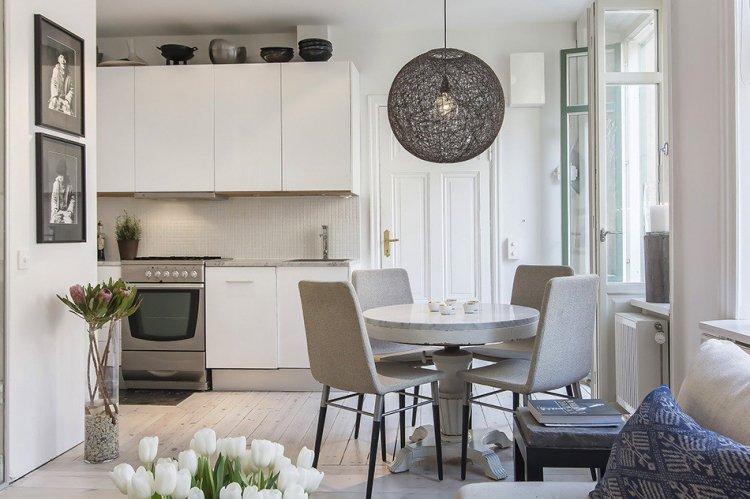 Studio classique de Stockholm - Design d'appartement de style scandinave