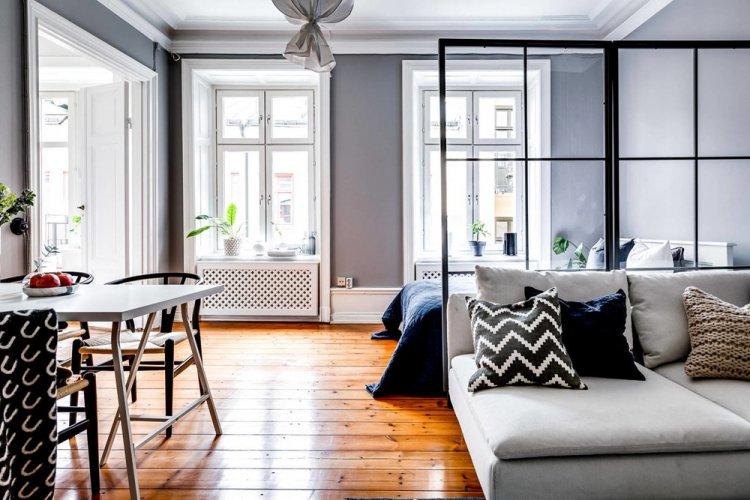 Accent sur le sol - Design d'appartement de style scandinave