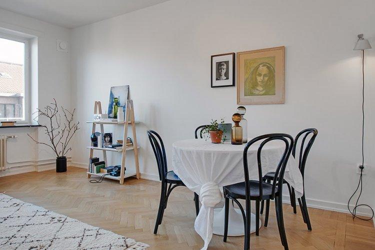 Appartement scandinave blanc comme neige - Design d'appartement de style scandinave