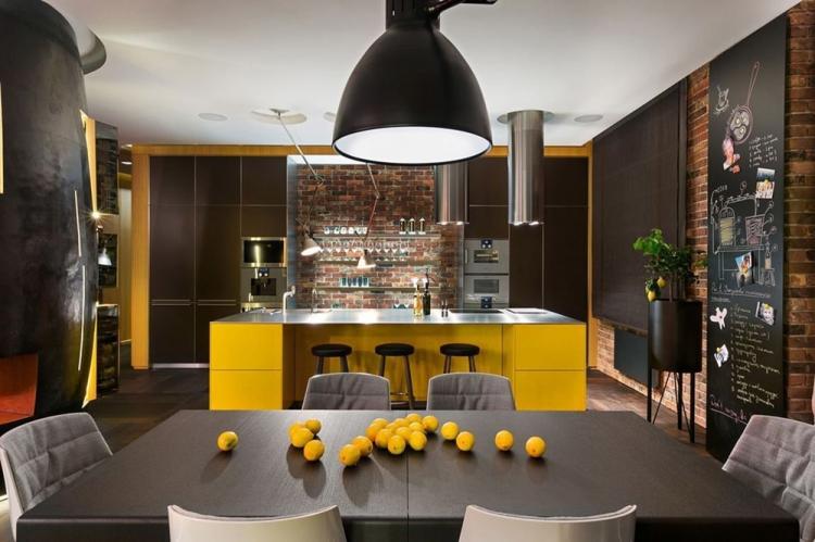 Jaune - Couleurs pour la conception d'appartements de style loft