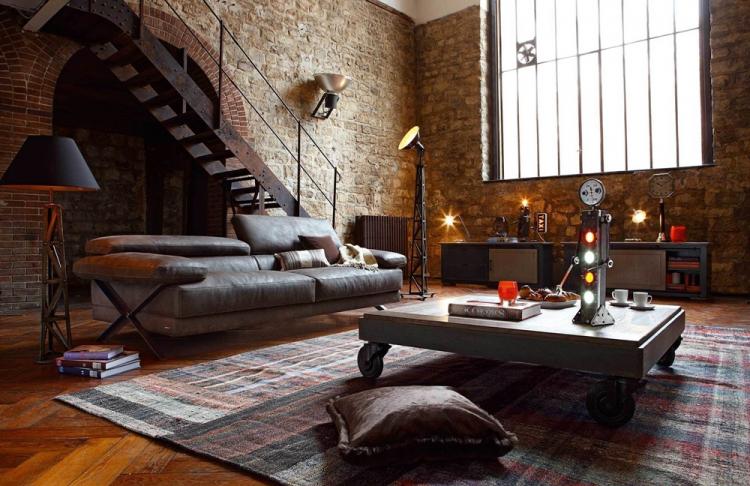 Conception d'appartement de style loft - photos d'intérieurs réels