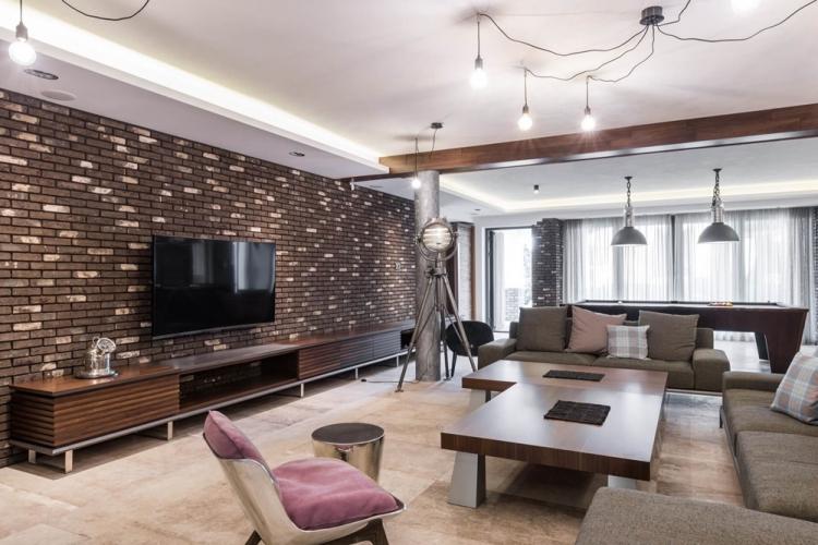 Conception d'appartement de style loft - photos d'intérieurs réels