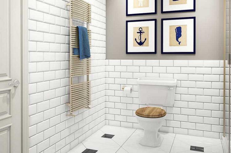 Conception de petites toilettes - photos d'intérieurs réels