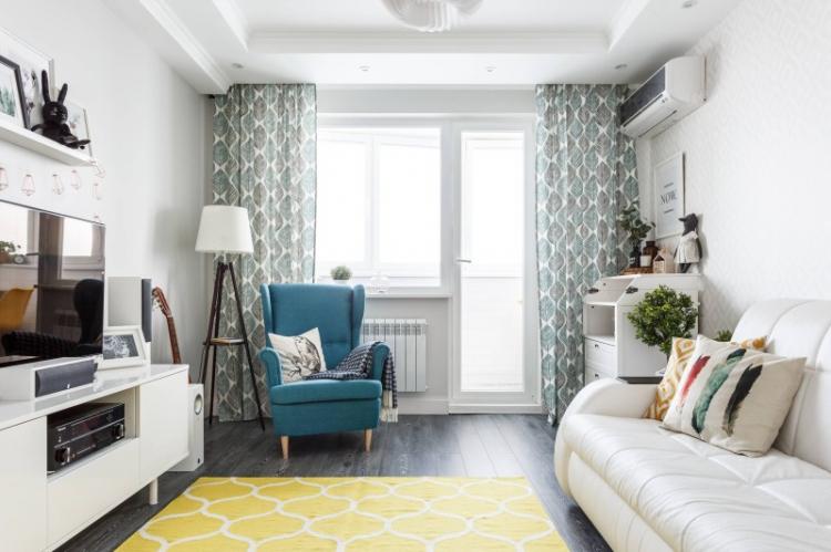 Conception d'un petit salon - photos d'intérieurs réels