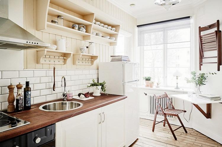 Conception de petite cuisine - photos de vrais intérieurs