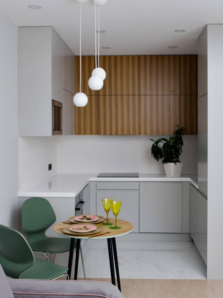 Conception de petite cuisine - photos de vrais intérieurs