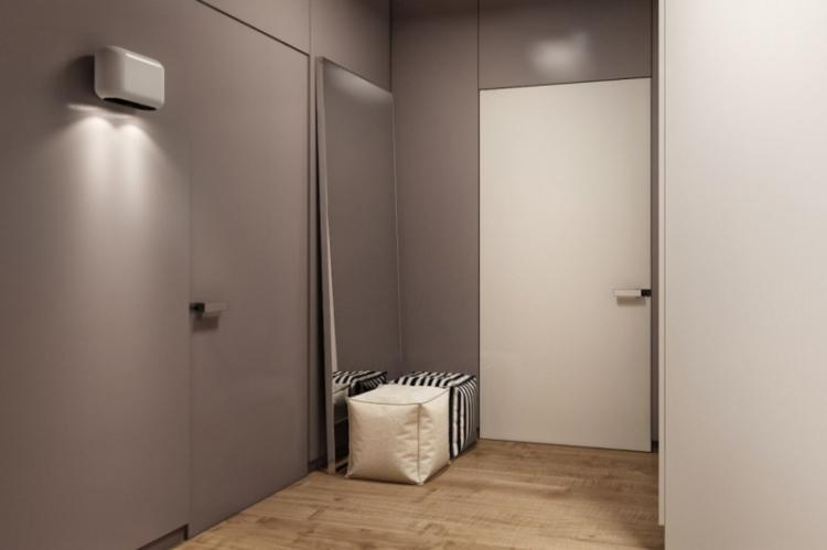 Conception d'un petit couloir - photos d'intérieurs réels