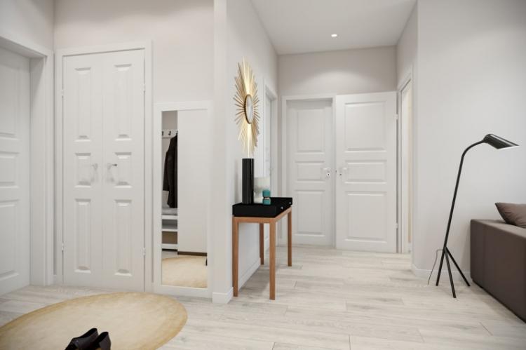 Conception d'un petit couloir - photos d'intérieurs réels