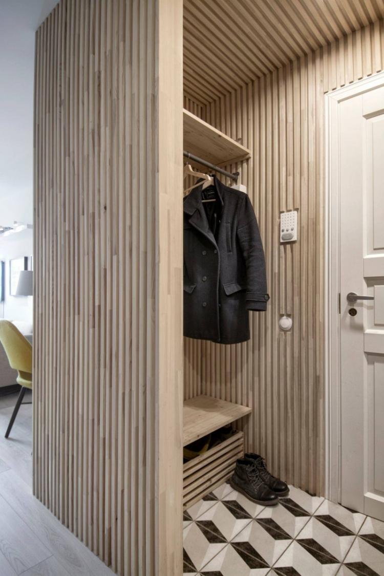 Conception d'un petit couloir - photos d'intérieurs réels