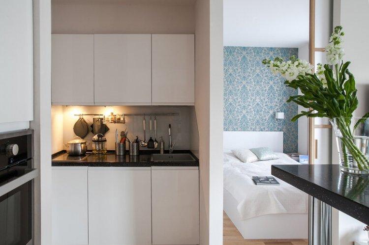 Intérieur romantique 33 m² à Saint-Pétersbourg - Conception d'un appartement d'une pièce de 33 m².