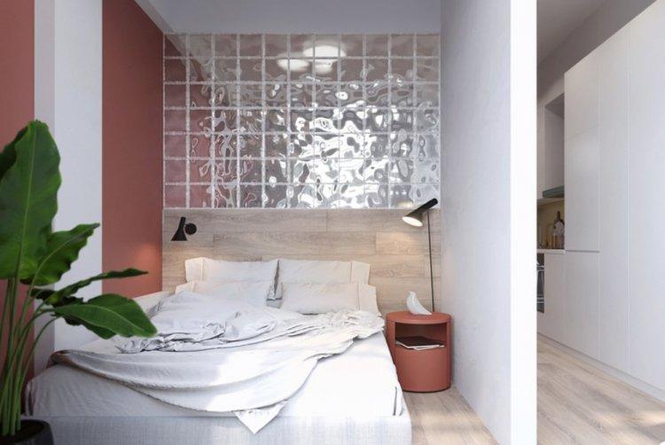 Un peu de chaleur pour 33 m². à Sotchi - Conception d'un appartement d'une pièce de 33 m²