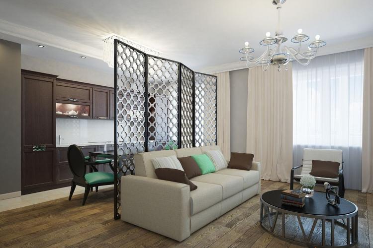 Paravents et cloisons amovibles - Zonage d'un T1 de 40 m².