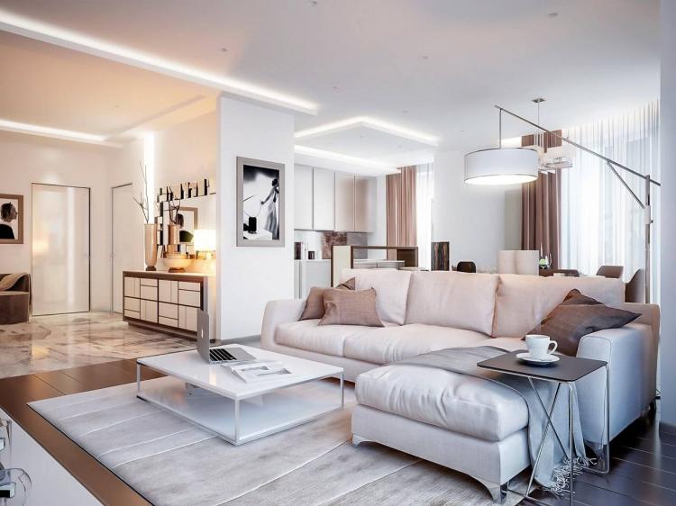 Conception d'un appartement d'une pièce de 40 m². - Photo