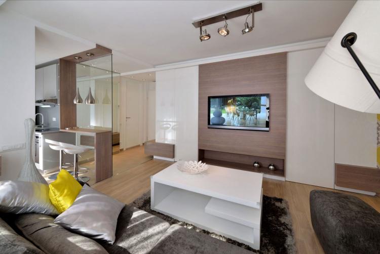 Conception d'un appartement d'une pièce de 40 m². - Photo