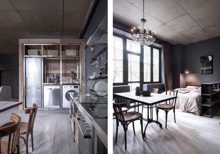 Exquisite Moscow Loft - Conception d'un appartement d'une pièce