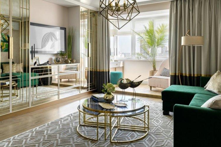 Tropiques dans une maison à panneaux - Conception d'un appartement d'une pièce