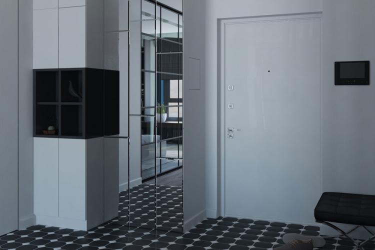 High-tech minimaliste - Conception du couloir à Khrouchtchev