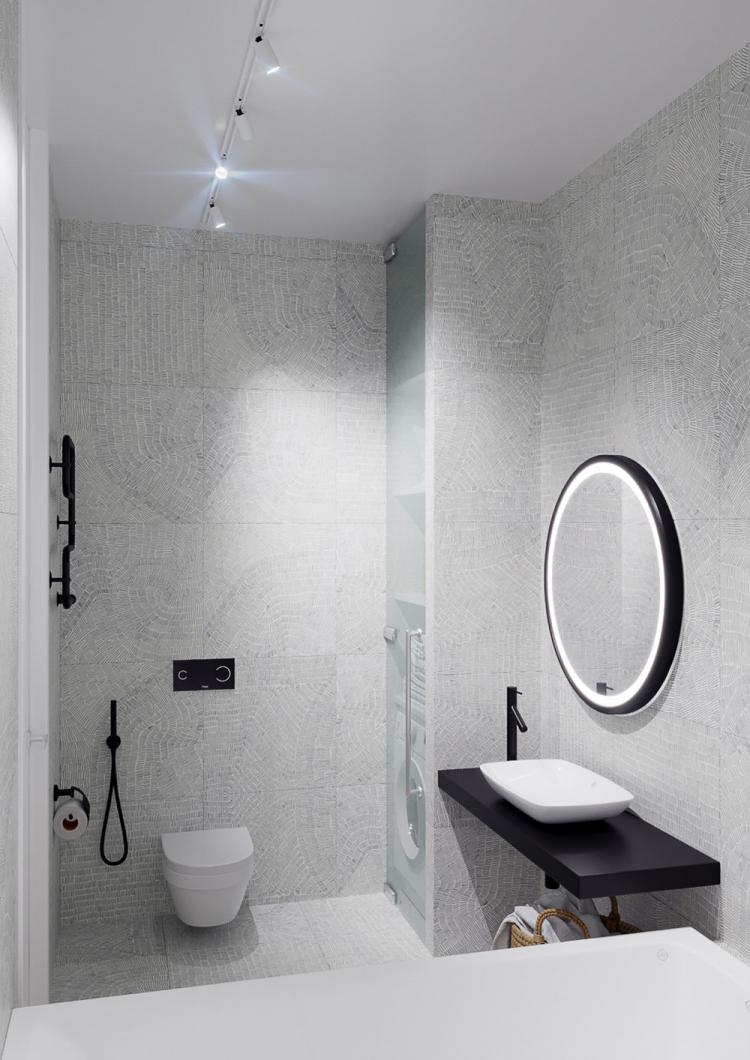 Projet de conception d'appartement de ciel blanc