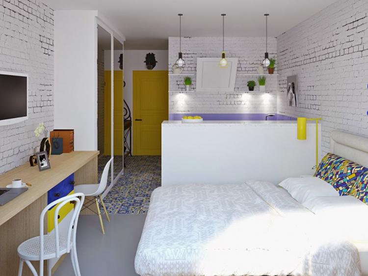 Projet de conception d'un petit studio, Sotchi