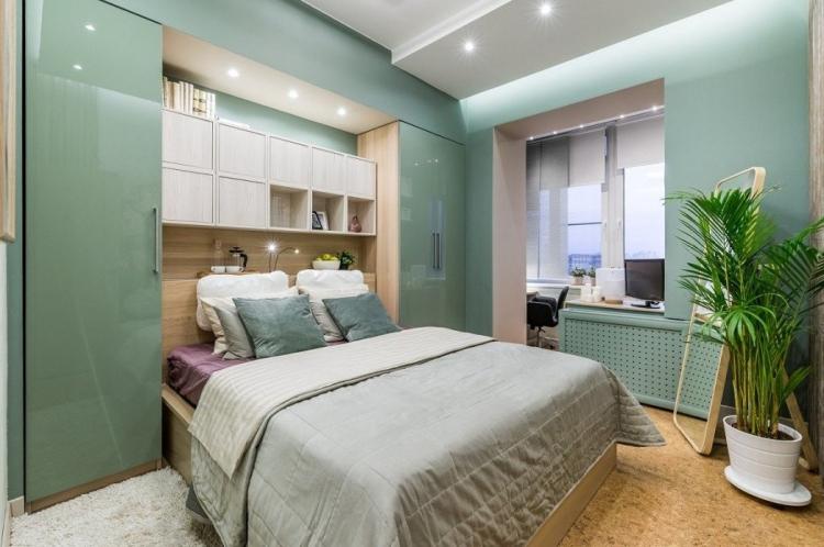 Chambre verte 10 m² - Design d'intérieur