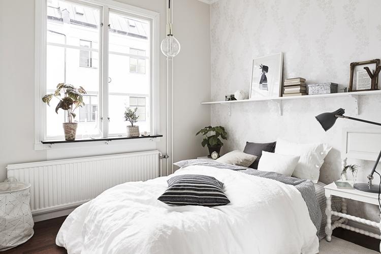 Chambre blanche 12 m² - Design d'intérieur