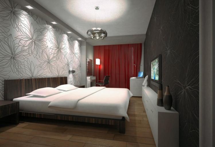 Eclairage et éclairage - Chambre design 12 m²