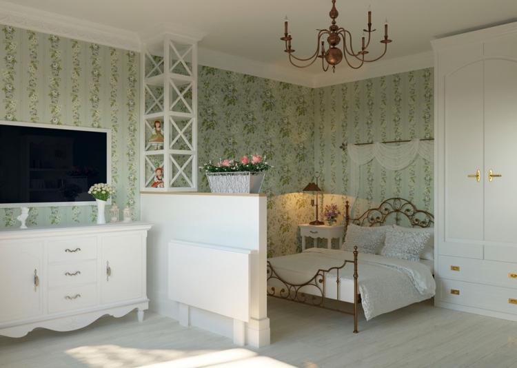 Chambre-salon de style provençal - Architecture d'intérieur