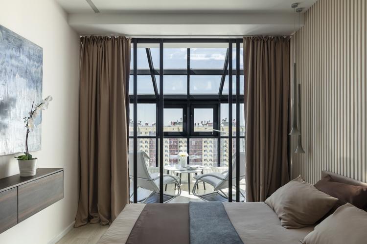 Conception de chambre avec une terrasse