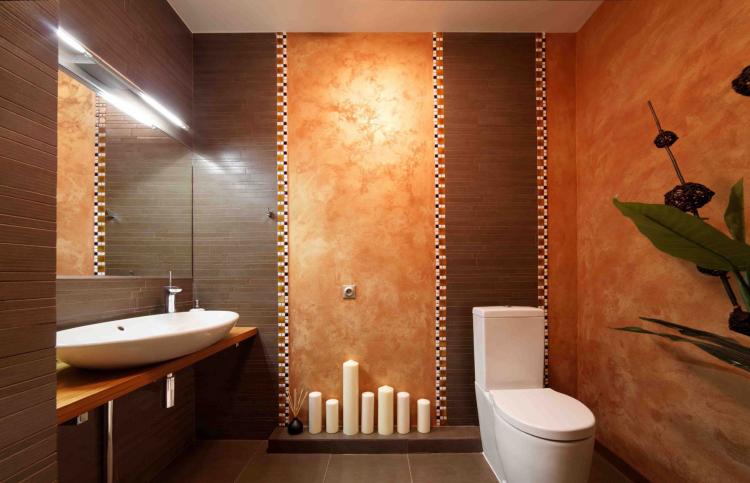 Salle de bain en terre cuite - Design d'intérieur 2019